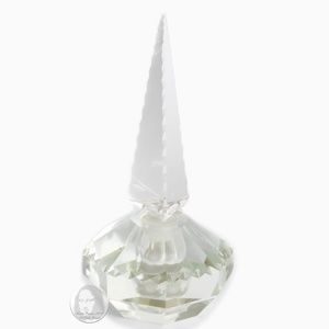 Vintage Perfume Bottle Cut Glass with Pagoda Style Stopper 1950s Home Decor